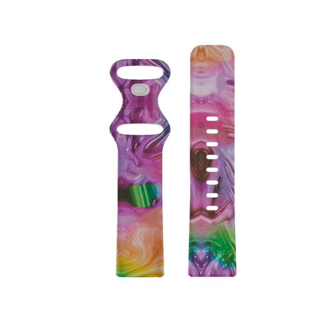 Fb.r70.h Upright Psychedelic Tie Dye StrapsCo Pattern Infinity Band For Fitbit Charge 5 Silicone Rubber Strap