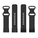 Fb.r73.1 Upright Black StrapsCo Rubber Infinity Band For Fitbit Charge 5 Silicone Strap