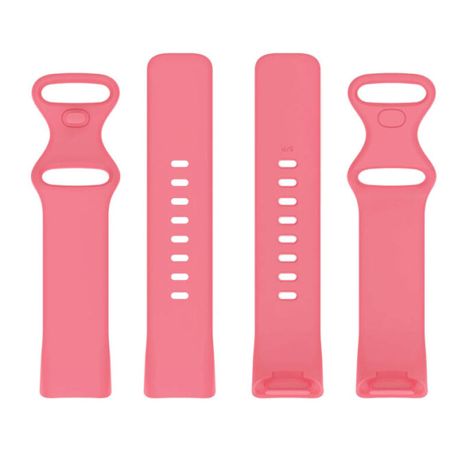 Fb.r73.13 Upright Pink StrapsCo Rubber Infinity Band For Fitbit Charge 5 Silicone Strap