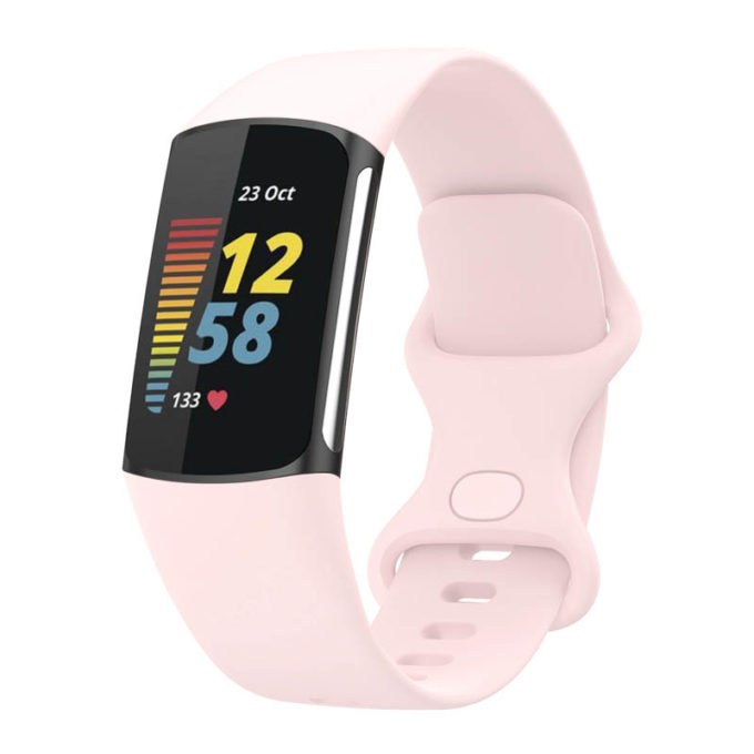 Fb.r73.13a Main Soft Pink StrapsCo Rubber Infinity Band For Fitbit Charge 5 Silicone Strap