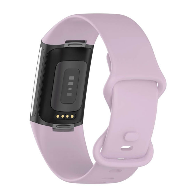 Fb.r73.18 Back Lavender StrapsCo Rubber Infinity Band For Fitbit Charge 5 Silicone Strap