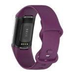 Fb.r73.18a Back Dark Purple StrapsCo Rubber Infinity Band For Fitbit Charge 5 Silicone Strap