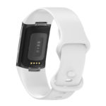 Fb.r73.22 Back Bright White StrapsCo Rubber Infinity Band For Fitbit Charge 5 Silicone Strap