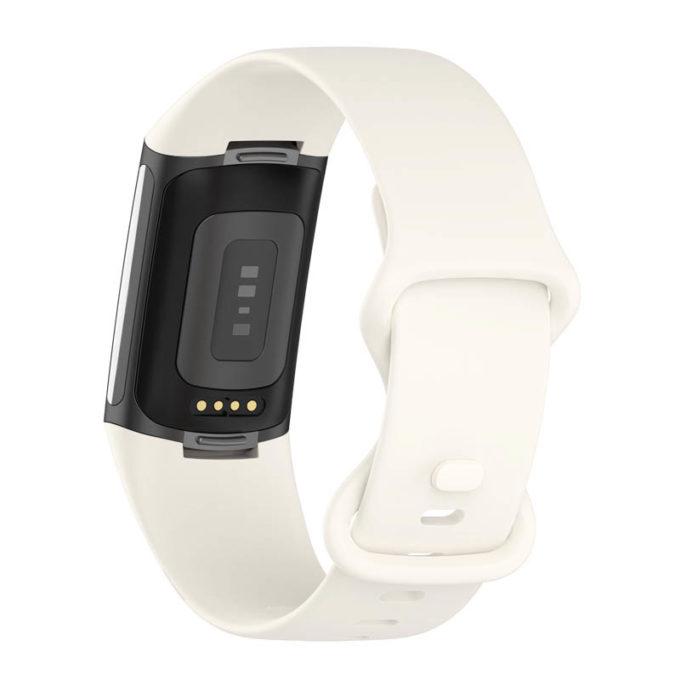 Fb.r73.22a Back Almost White StrapsCo Rubber Infinity Band For Fitbit Charge 5 Silicone Strap
