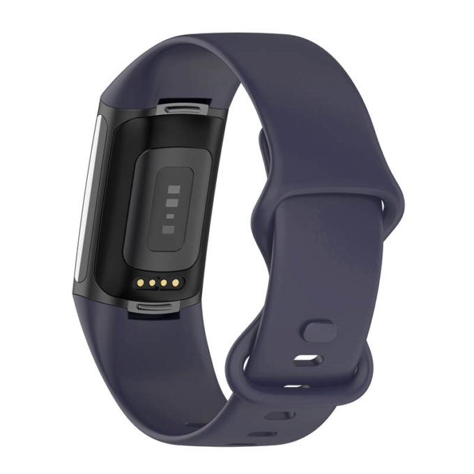 Fb.r73.5 Back Navy StrapsCo Rubber Infinity Band For Fitbit Charge 5 Silicone Strap