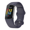 Fb.r73.5 Main Navy StrapsCo Rubber Infinity Band For Fitbit Charge 5 Silicone Strap