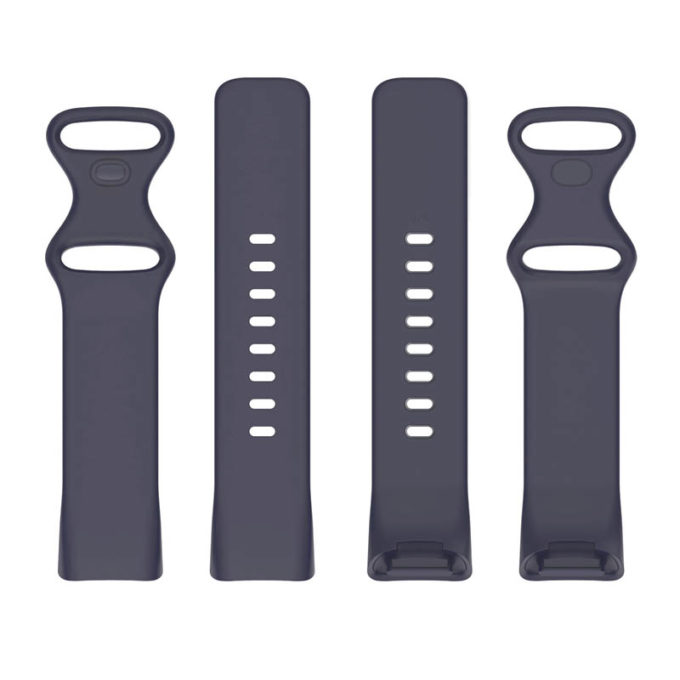 Fb.r73.5 Upright Navy StrapsCo Rubber Infinity Band For Fitbit Charge 5 Silicone Strap