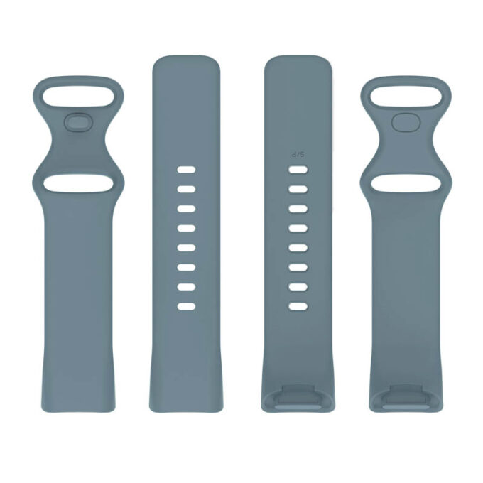 Fb.r73.5a Upright Steel Blue StrapsCo Rubber Infinity Band For Fitbit Charge 5 Silicone Strap