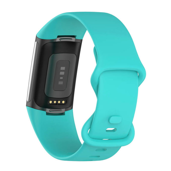 Fb.r73.5b Back Aqua StrapsCo Rubber Infinity Band For Fitbit Charge 5 Silicone Strap