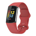 Fb.r73.6 Main Red StrapsCo Rubber Infinity Band For Fitbit Charge 5 Silicone Strap