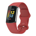 Fb.r73.6 Main Red StrapsCo Rubber Infinity Band For Fitbit Charge 5 Silicone Strap