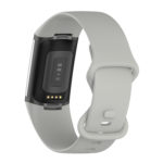 fb.r73.7 Back Grey StrapsCo Rubber Infinity Band for Fitbit Charge 5 Silicone Strap