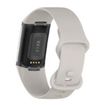 Fb.r73.7 Back Grey StrapsCo Rubber Infinity Band For Fitbit Charge 5 Silicone Strap