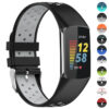 Fb.r75 Gallery (Black & White) StrapsCo Sport Band For Fitbit Charge 5 Silicone Rubber Strap