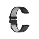 Fb.r75.1.7 Alt Black & Grey StrapsCo Sport Band For Fitbit Charge 5 Silicone Rubber Strap