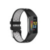 Fb.r75.1.7 Main Black & Grey StrapsCo Sport Band For Fitbit Charge 5 Silicone Rubber Strap