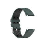 Fb.r75.11.1 Alt Teal & Black StrapsCo Sport Band For Fitbit Charge 5 Silicone Rubber Strap