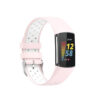 Fb.r75.13.22 Main Pink & White StrapsCo Sport Band For Fitbit Charge 5 Silicone Rubber Strap