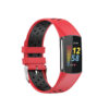 Fb.r75.6.1 Main Red & Black StrapsCo Sport Band For Fitbit Charge 5 Silicone Rubber Strap
