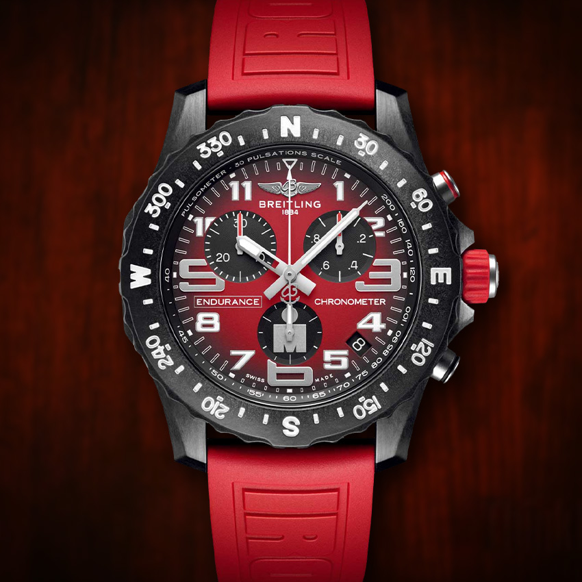 Top Red Dial Watches To Wear For Holidays Breitling Endurance Pro Ironman