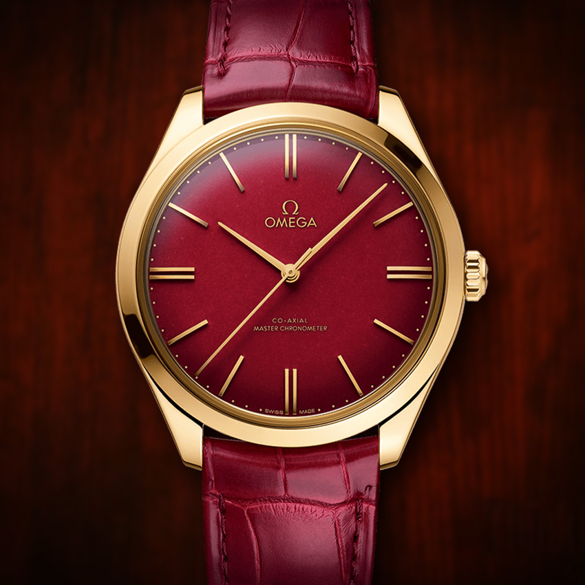 Top Red Dial Watches To Wear For Holidays Omega De Ville Tresor