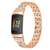 fb.m159.rg Main StrapsCo Slim Rhinestone Bracelet for Fitbit Charge 5 Stainless Steel Womens Strap