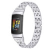 fb.m159.ss Main StrapsCo Slim Rhinestone Bracelet for Fitbit Charge 5 Stainless Steel Womens Strap