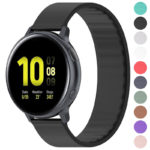 g.r57.18 Gallery Black StrapsCo Silicone Strap for Garmin Venu 2S Vivomove 3S Vivoactive 4S