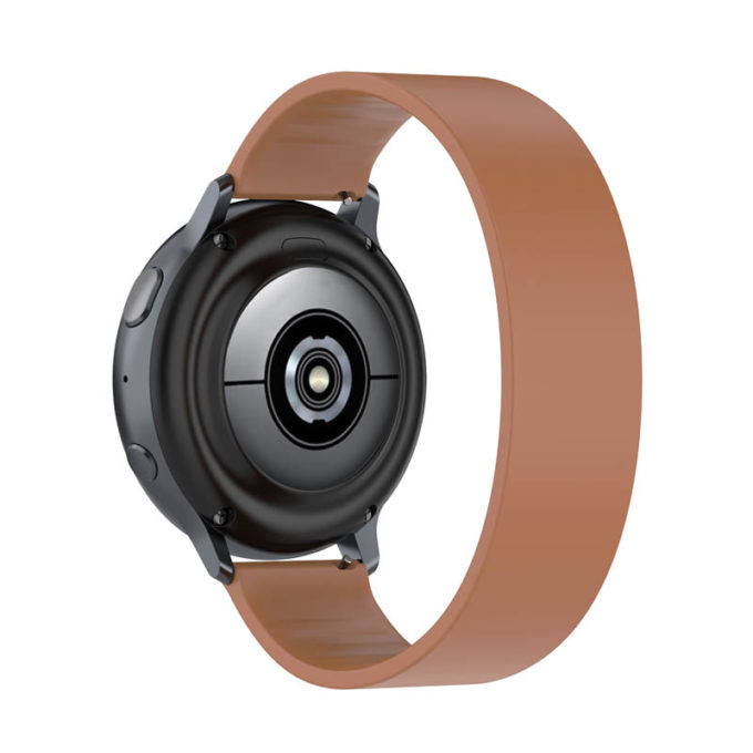 g.r57.2.20 Back Brown StrapsCo Silicone Strap for Garmin Venu 2S Vivomove 3S Vivoactive 4S