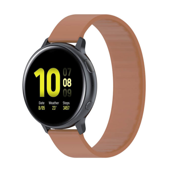 g.r57.2.20 Main Brown StrapsCo Silicone Strap for Garmin Venu 2S Vivomove 3S Vivoactive 4S