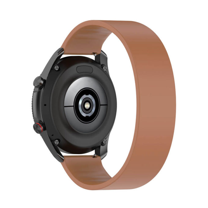 g.r57.2.22 Back Brown StrapsCo Silicone Strap for Garmin Venu 2S Vivomove 3S Vivoactive 4S