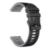 G.r58.1.7.22 Angle Black & Grey StrapsCo Silicone Band For Garmin Vivoactive 4 Rubber Watch Strap