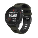 G.r58.11.1.20 Main Army Green & Black StrapsCo Silicone Band For Garmin Forerunner 245 645 Vivoactive 3 Vivomove