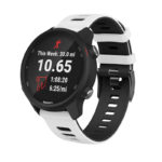 G.r58.22.1.20 Main White & Black StrapsCo Silicone Band For Garmin Forerunner 245 645 Vivoactive 3 Vivom