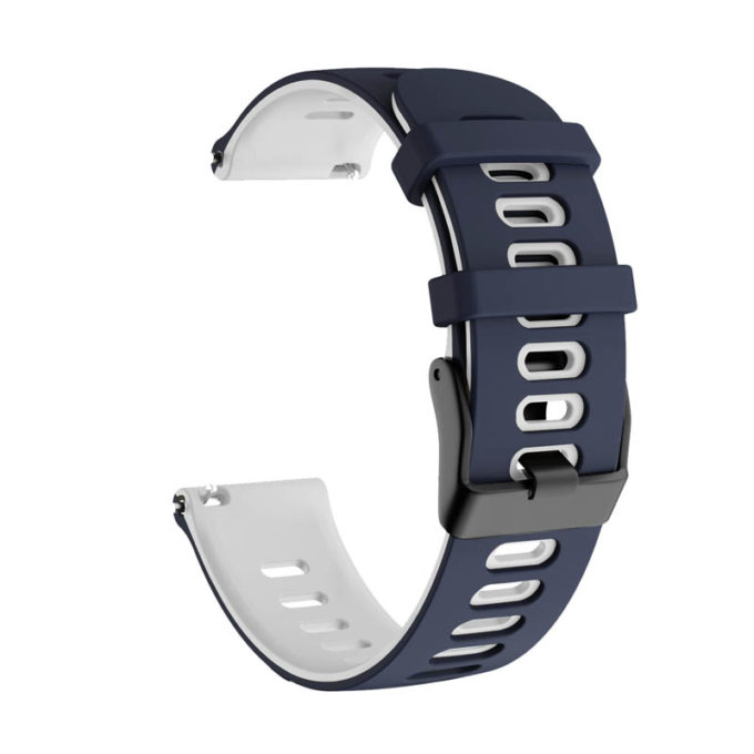 G.r58.5.22.20 Angle Blue & White StrapsCo Silicone Band For Garmin Forerunner 245 645 Vivoactive 3 Vivomove