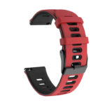 G.r58.6.1.20 Angle Red & Black StrapsCo Silicone Band For Garmin Forerunner 245 645 Vivoactive 3 Vivomove