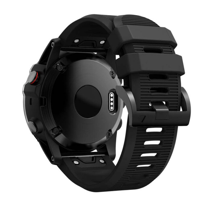 G.r70.1 Back Black StrapsCo Silicone Strap For Garmin Fenix 5X