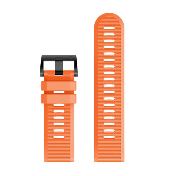 G.r70.12 Upright Orange StrapsCo Silicone Strap For Garmin Fenix 5X