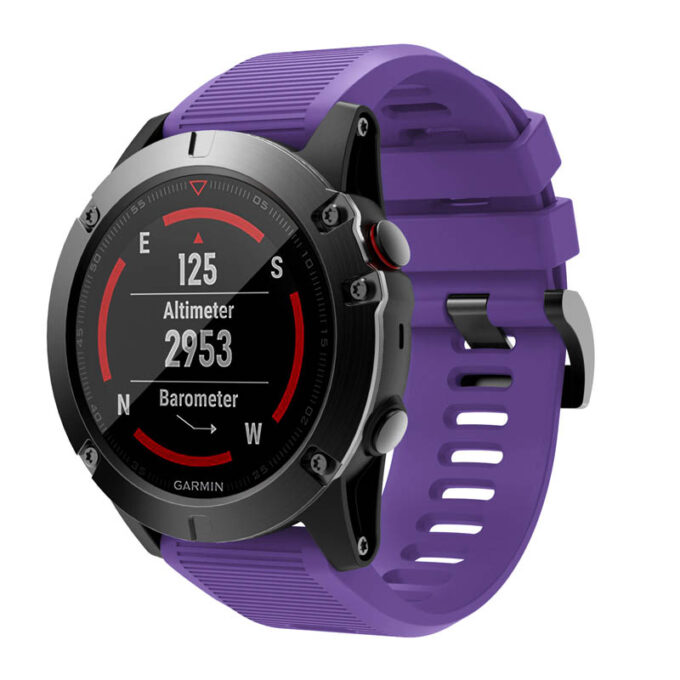 G.r70.18 Main Purple StrapsCo Silicone Strap For Garmin Fenix 5X