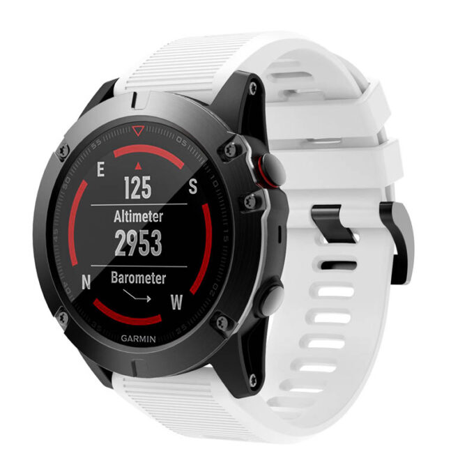 G.r70.22 Main White StrapsCo Silicone Strap For Garmin Fenix 5X
