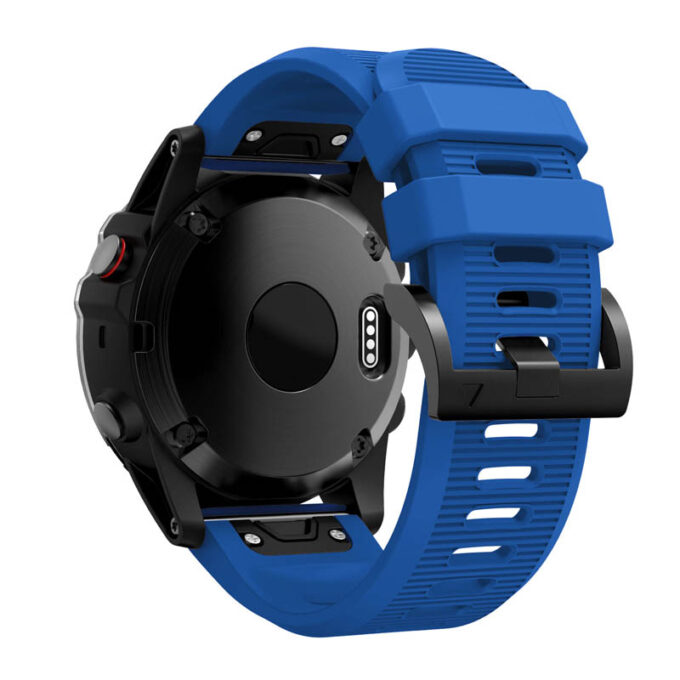 G.r70.5 Back Blue StrapsCo Silicone Strap For Garmin Fenix 5X