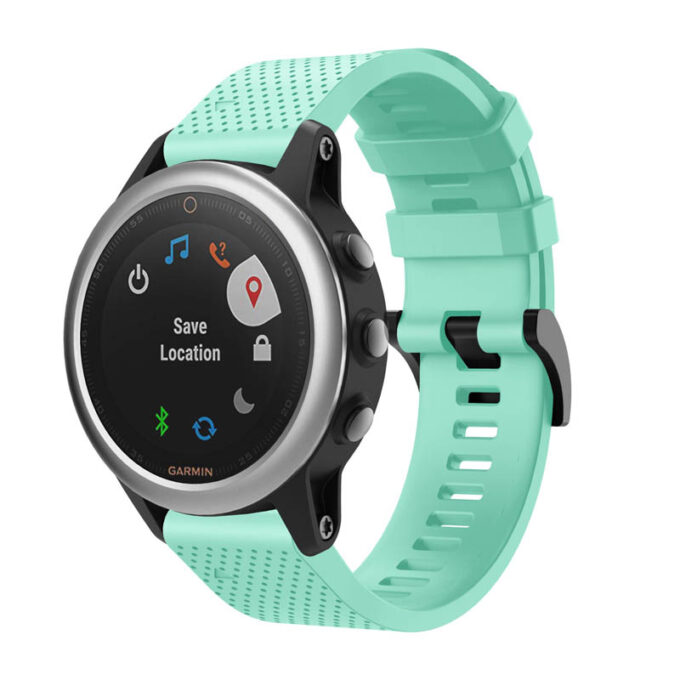 G.r72.11a Front Mint Green StrapsCo Silicone Strap For Garmin Fenix 5 5 Plus 6 Forerunner 935 Quatix 5