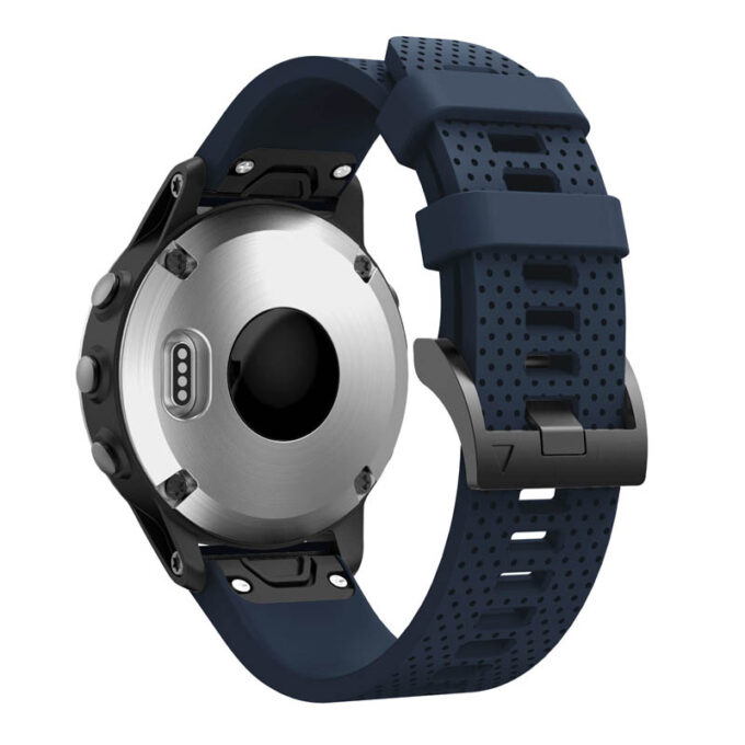 g.r72.5a Back Midnight Blue StrapsCo Silicone Strap for Garmin Fenix 5 5 Plus 6 Forerunner 935 Quatix 5