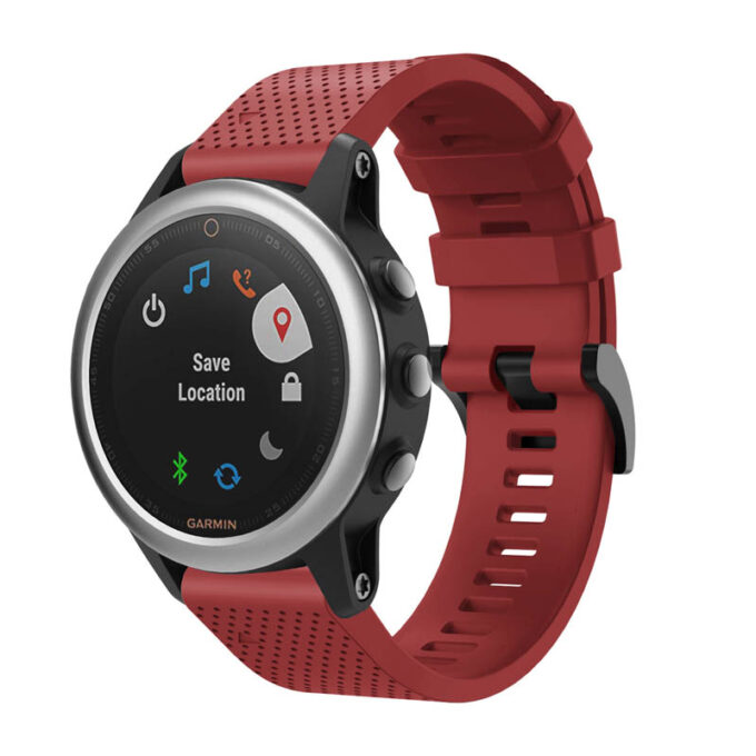 G.r72.6 Main Red StrapsCo Silicone Strap For Garmin Fenix 5 5 Plus 6 Forerunner 935 Quatix 5 Approach S60 Instinct