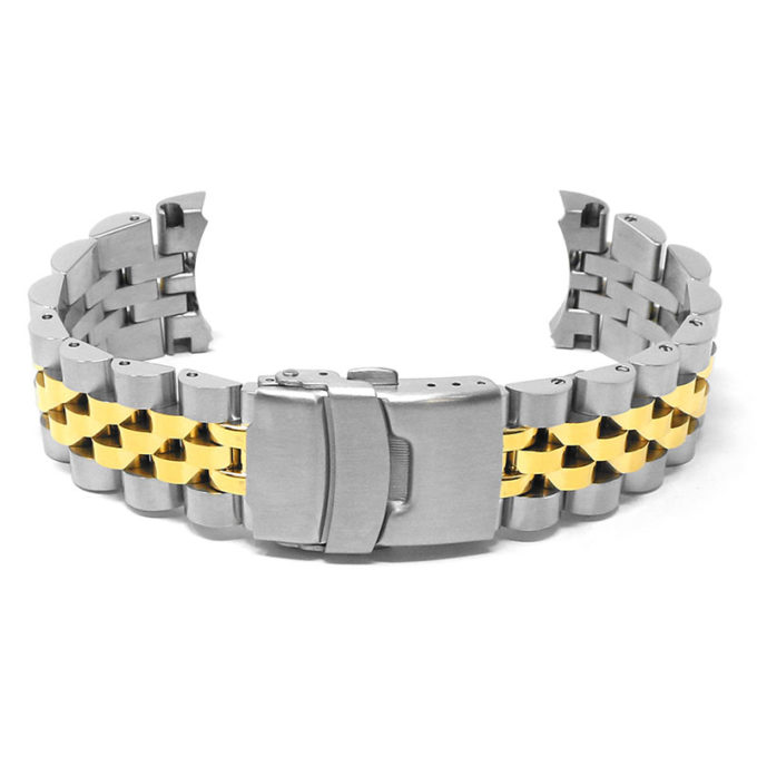 m.sk8 .2t Main Silver Yellow Gold StrapsCo Stainless Steel Angus Jubilee Bracelet for Seiko SKX007 SKX009 SKX011