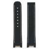 r.om5 .1 Main Black StrapsCo Silicone Rubber Strap for Omega Seamaster Aqua Terra with White Stitching