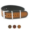Sp.dn7a Gallery (Rust) StrapsCo Woodland Single Pass NATO Strap Genuine Italian Leather Band