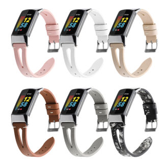 fb.l50 ALL COLOR strapsco Vented Smooth Leather Strap for Fitbit Charge 5
