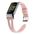 fb.l50.13 Main Pink strapsco Vented Smooth Leather Strap for Fitbit Charge 5