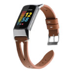 fb.l50.2 Main Brown strapsco Vented Smooth Leather Strap for Fitbit Charge 5